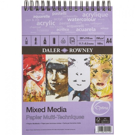 ΜΠΛΟΚ ΣΧΕΔΙΟΥ DALER ROWNEY MIXED MEDIA 250GR Α4 - 30 ΦΥΛΛΑ