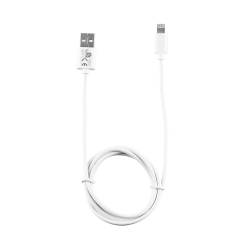 LIME TYPE ΚΑΛΩΔΙΟ ΦΟΡΤΙΣΗΣ - DATA LIGHTNING LONG USB 2.4A 2m WHITE