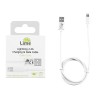 LIME TYPE ΚΑΛΩΔΙΟ ΦΟΡΤΙΣΗΣ - DATA LIGHTNING LONG USB 2.4A 2m WHITE