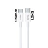 LIME ΚΑΛΩΔΙΟ ΦΟΡΤΙΣΗΣ - DATA TYPE C TO TYPE C LONG 4.0A 1m WHITE