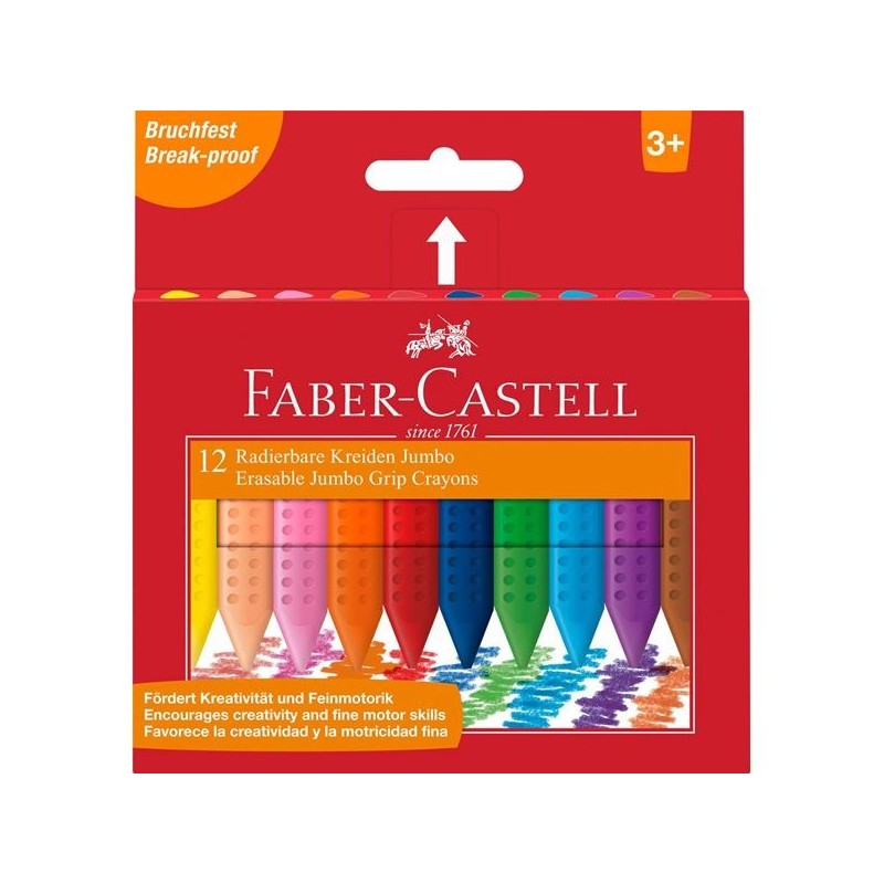 ΚΡΑΓΙΟΝ ΖΩΓΡΑΦΙΚΗΣ (ΚΗΡΟΜΠΟΓΙΕΣ) FABER CASTELL GRIP ΣΕΤ 12ΤΜΧ