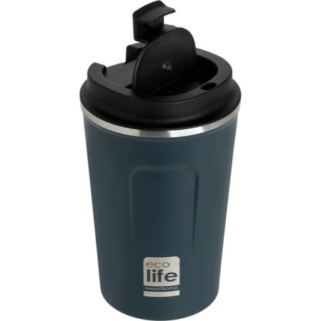 ECOLIFE ΑΝΟΞΕΙΔΩΤΟ ΘΕΡΜΟΣ 370ML ΣΚΟΥΡΟ ΜΠΛΕ