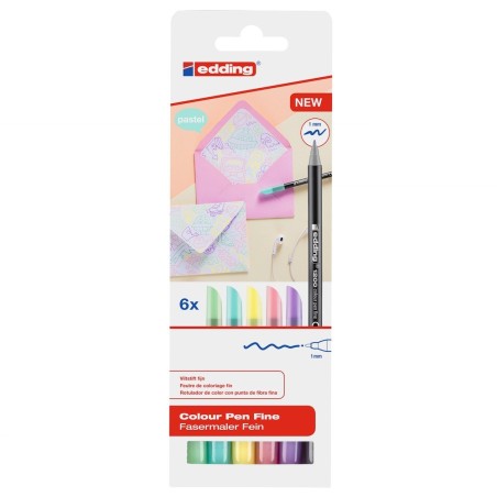 ΜΑΡΚΑΔΟΡΟΙ EDDING 1200/6S PASTEL FINE 1MM
