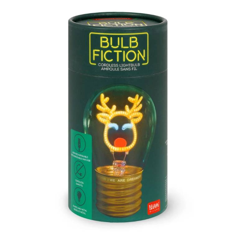 ΧΡΙΣΤΟΥΓΕΝΝΙΑΤΙΚΗ ΛΑΜΠΑ LEGAMI - LIGHTBULB-SHAPED TABLE LAMP - BULB FICTION REINDEER