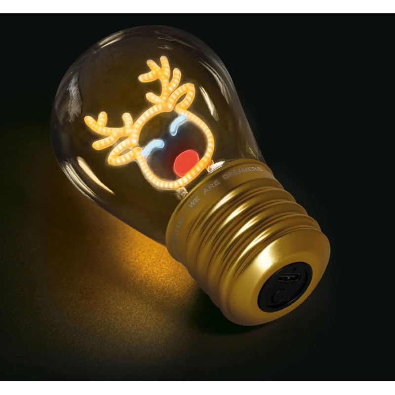 ΧΡΙΣΤΟΥΓΕΝΝΙΑΤΙΚΗ ΛΑΜΠΑ LEGAMI - LIGHTBULB-SHAPED TABLE LAMP - BULB FICTION REINDEER