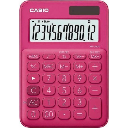 ΑΡΙΘΜΟΜΗΧΑΝΗ 12 ΨΗΦΙΩΝ CASIO ΣΕ ΦΟΥΞΙΑ ΧΡΩΜΑ (MS- 20UC)