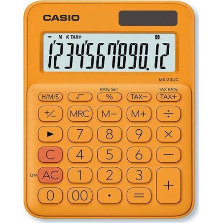 ΑΡΙΘΜΟΜΗΧΑΝΗ 12 ΨΗΦΙΩΝ CASIO ΣΕ ΚΙΤΡΙΝΟ ΧΡΩΜΑ (MS- 20UC)