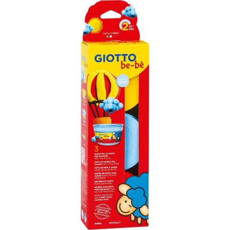 GIOTTO BEBE ΠΛΑΣΤΟΖΥΜΑΡΑΚΙ ΜΕ ΦΥΣΙΚΑ ΣΥΣΤΑΤΙΚΑ ΜΠΛΕ– ΚΟΚΚΙΝΟ– ΚΙΤΡΙΝΟ(3 X 100GR)
