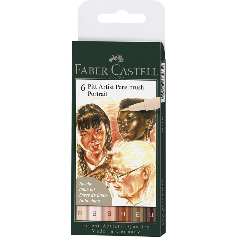 ΜΑΡΚΑΔΟΡΟΙ ΣΧΕΔΙΟΥ FABER CASTELL B PORTRAIT 6 ΤΕΜΑΧΙΑ