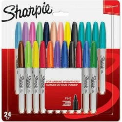 ΜΑΡΚΑΔΟΡΟΙ SHARPIE FINE PERMANENT ΑΝΕΞΙΤΗΛΟΙ 0.9MM 24ΤΕΜ