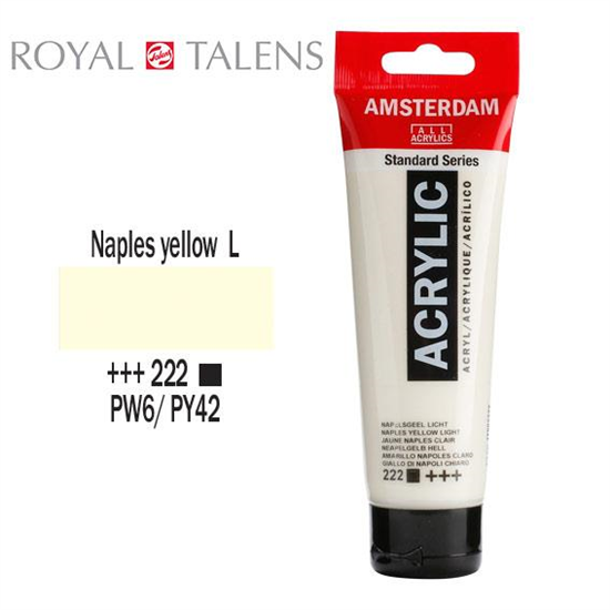 ΑΚΡΥΛΙΚΟ AMSTERDAM 120ML No 222 NAPLES YELLOW LIGHT