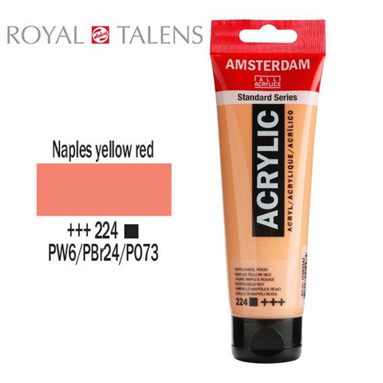 ΑΚΡΥΛΙΚΟ AMSTERDAM 120ML No 224 NAPLES YELLOW RED