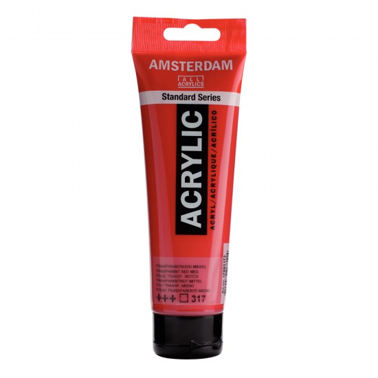 ΑΚΡΥΛΙΚΟ AMSTERDAM 120ML No 317 TRANSPARENT RED MEDIUM