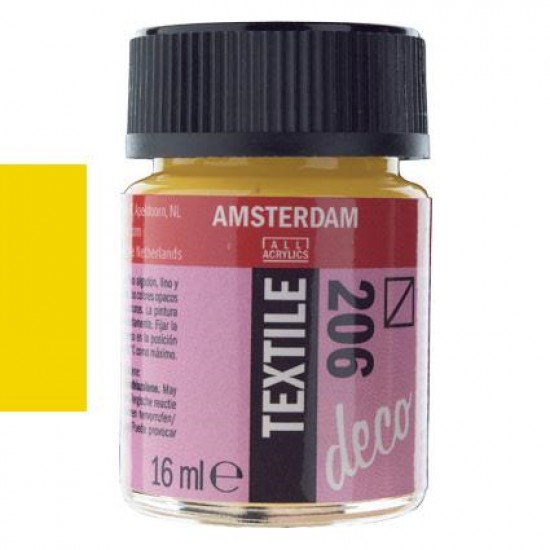 ΧΡΩΜΑ ΓΙΑ ΥΦΑΣΜΑ AMSTERDAM TEXTILE 16ML N. 206 PROVENCE YELLOW