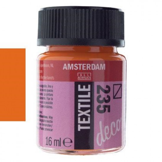 ΧΡΩΜΑ ΓΙΑ ΥΦΑΣΜΑ AMSTERDAM TEXTILE 16ML N. 235 ORANGE