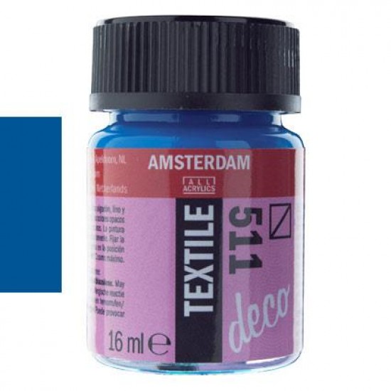 ΧΡΩΜΑ ΓΙΑ ΥΦΑΣΜΑ AMSTERDAM TEXTILE 16ML N. 511 COBALT BLUE