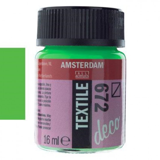 ΧΡΩΜΑ ΓΙΑ ΥΦΑΣΜΑ AMSTERDAM TEXTILE 16ML N. 672 REFLEX GREEN