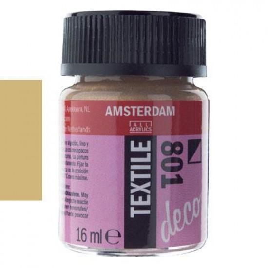 ΧΡΩΜΑ ΓΙΑ ΥΦΑΣΜΑ AMSTERDAM TEXTILE 16ML N. 801 GOLD