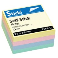 ΑΥΤΟΚΟΛΛΗΤΑ ΠΟΛΥΧΡΩΜΑ PASTEL ΧΑΡΤΑΚΙΑ ΣΗΜΕΙΩΣΕΩΝ 400Φ 75Χ75MM 