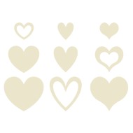 ΔΙΑΚΟΣΜΗΤΙΚΕΣ ΞΥΛΙΝΕΣ ΚΑΡΔΙΕΣ 129ΤΜΧ