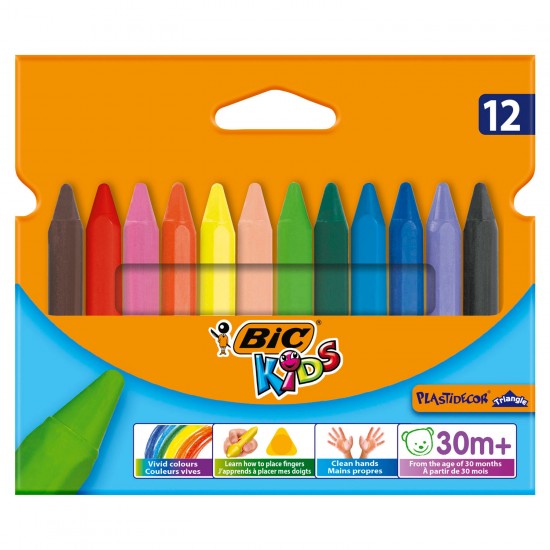 ΚΗΡΟΜΠΟΓΙΕΣ BIC KIDS PLASTIDECOR 12ΤΕΜ