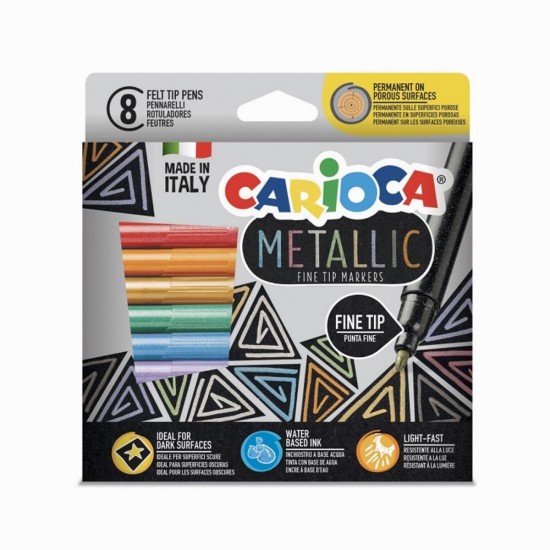 ΜΑΡΚΑΔΟΡΟΙ FINE TIP METALLIC CARIOCA 8ΤΜΧ