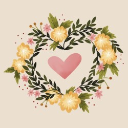 ΧΑΡΤΟΠΕΤΣΕΤΑ FLORAL HEART 33X33CM 