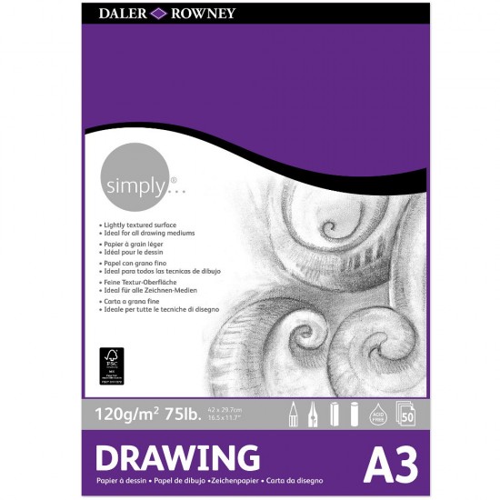 ΜΠΛΟΚ ΣΧΕΔΙΟΥ DALER ROWNEY SIMPLY DRAWING 120G/M2 Α3 - 50 ΦΥΛΛΑ