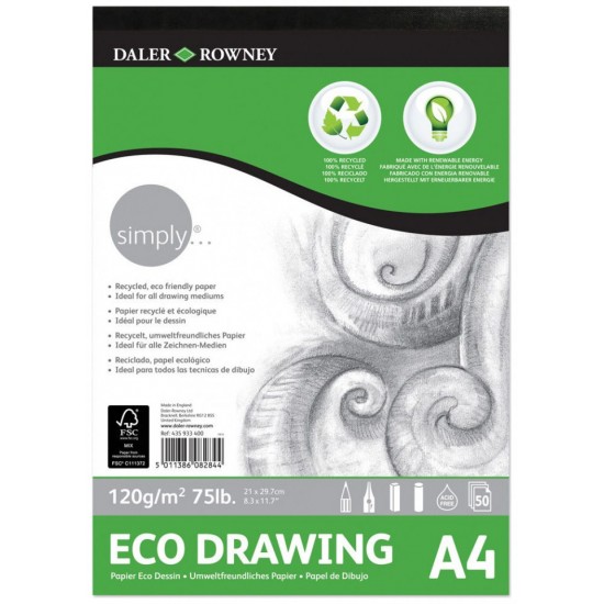 ΜΠΛΟΚ ΣΧΕΔΙΟΥ DALER ROWNEY ECO DRAWING 120GR Α4 - 50 ΦΥΛΛΑ