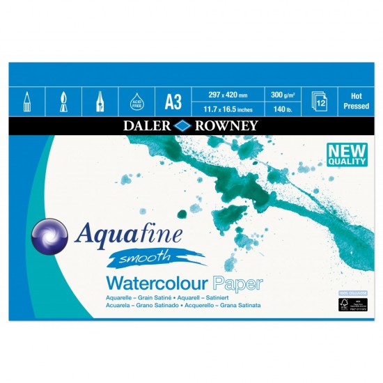 ΜΠΛΟΚ ΣΧΕΔΙΟΥ DALER ROWNEY ΑΚΟΥΑΡΕΛΑΣ AQUAFINE 300G/M2 Α3 - 12 ΦΥΛΛΑ