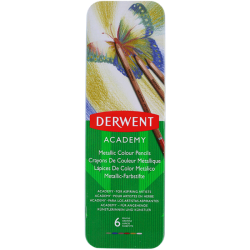 DERWENT ACADEMY ΜΕΤΑΛΛΙΚΗ ΚΑΣΕΤΙΝΑ ΜΕ 6 ΧΡΩΜΑΤΙΣΤΑ ΜΟΛΥΒΙΑ