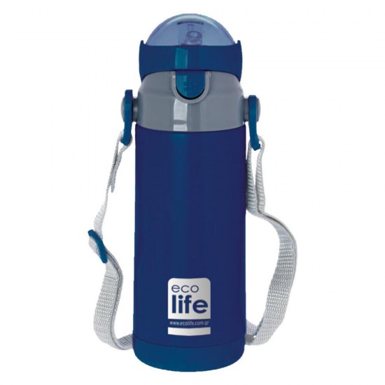 ECOLIFE ΑΝΟΞΕΙΔΩΤΟ ΘΕΡΜΟΣ ΓΙΑ ΠΑΙΔΙΑ 400ML - NEVY BLUE