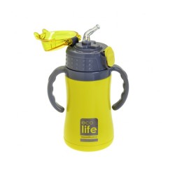 ECOLIFE ΑΝΟΞΕΙΔΩΤΟ ΘΕΡΜΟΣ KIDS 300ML - ΚΙΤΡΙΝΟ