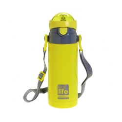 ECOLIFE ΑΝΟΞΕΙΔΩΤΟ ΘΕΡΜΟΣ KIDS 400ML - ΚΙΤΡΙΝΟ