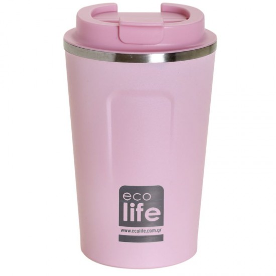 ECOLIFE ΑΝΟΞΕΙΔΩΤΟ ΘΕΡΜΟΣ 370ML ΡΟΖ