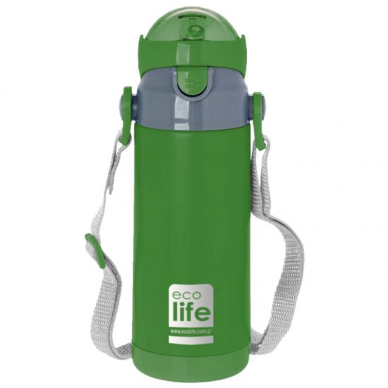 ECOLIFE ΑΝΟΞΕΙΔΩΤΟ ΘΕΡΜΟΣ ΓΙΑ ΠΑΙΔΙΑ 400ML - ΠΡΑΣΙΝΟ