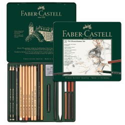 ΜΕΤΑΛΛΙΚΗ ΚΑΣΕΤΙΝΑ PITT MONOCHROME FABER CASTELL 12 ΤΕΜΑΧΙΑ