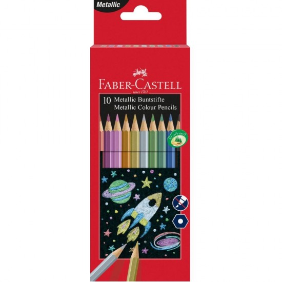 ΞΥΛΟΜΠΟΓΙΕΣ FABER CASTELL ΣΕΤ 10ΤΜΧ METALIC COLOR 