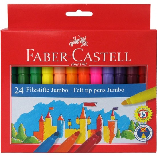 ΜΑΡΚΑΔΟΡΟΙ ΖΩΓΡΑΦΙΚΗΣ FABER CASTELL JUMBO 24ΤΜΧ