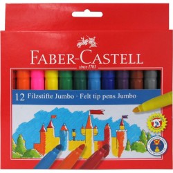 ΜΑΡΚΑΔΟΡΟΙ ΖΩΓΡΑΦΙΚΗΣ FABER CASTELL JUMBO 12ΤΜΧ