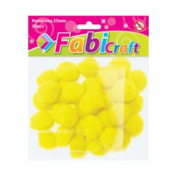 ΠΟΜ ΠΟΜ ΚΙΤΡΙΝΟ 25MM FABI 30ΤΕΜΑΧΙΑ