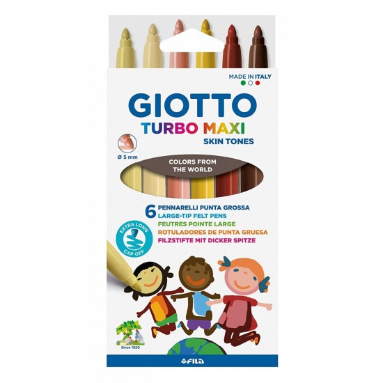 ΜΑΡΚΑΔΟΡΟΙ ΧΟΝΤΡΟΙ GIOTTO TURBO MAXI SKIN TONES 6TMX