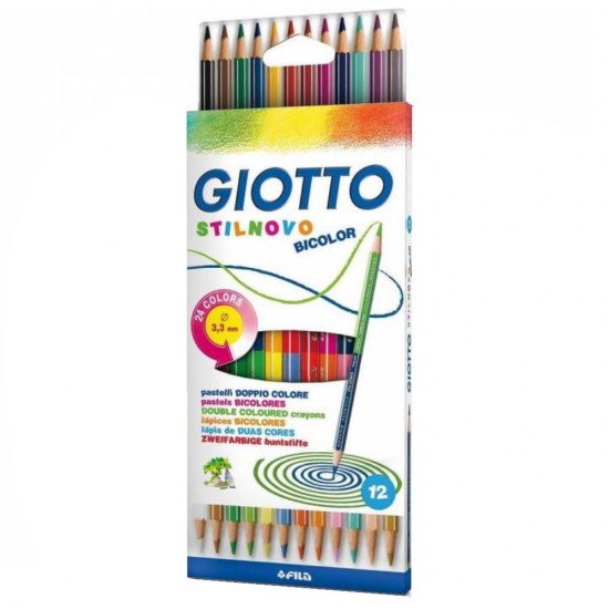 ΞΥΛΟΜΠΟΓΙΕΣ STILNOVO BICOLOR GIOTTO 12ΤΜΧ (24 ΧΡΩΜΑΤΑ)