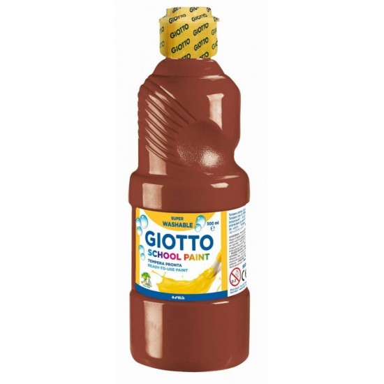 ΤΕΜΠΕΡΑ GIOTTO SCHOOL PAINT ΚΑΦΕ 500ML