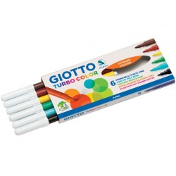ΜΑΡΚΑΔΟΡΟΙ ΨΙΛΗΣ ΓΡΑΦΗΣ GIOTTO TURBO COLOR 6ΤΜΧ