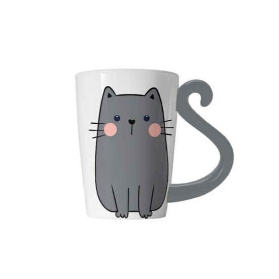 ΚΟΥΠΑ TOTAL GIFT CERAMIC CUP GREY CAT