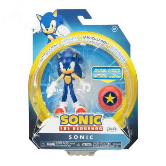 ΦΙΓΟΥΡΑ SONIC THE HEDGEHOG 10CM - MODERN SONIC WITH STAR SPRING WAVE