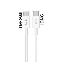 LIME ΚΑΛΩΔΙΟ ΦΟΡΤΙΣΗΣ - DATA TYPE C TO TYPE C LONG 4.0A 1m WHITE LIME ΚΑΛΩΔΙΟ ΦΟΡΤΙΣΗΣ - DATA TYPE C TO TYPE C LONG 4.0A 1m WHITE