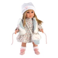 ΚΟΥΚΛΑ ΚΑΣΤΑΝΗ ΜΕ ΛΕΥΚΟ ΓΙΛΕΚΟ 35CM