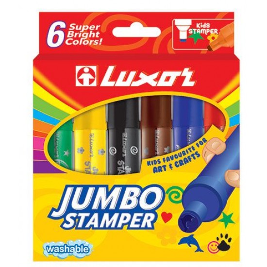 ΜΑΡΚΑΔΟΡΟΙ LUXOR JUMBO STAMPER (6 ΤΕΜΑΧΙΑ)